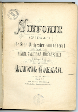 Titel page, Symphony no. 2.
