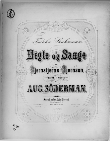 Söderman's first song collection "Digte og sange".